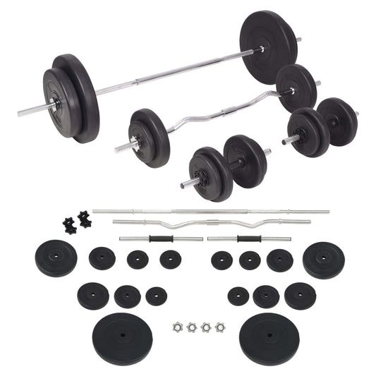 Langhantel- und Kurzhantelset 90 kg