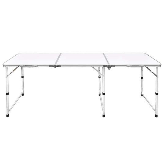 Campingtisch zusammenklappbar höhenverstellbar Aluminium 180 x 60 cm