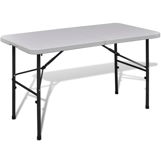 Gartentisch Klappbar 122 cm HDPE Weiß