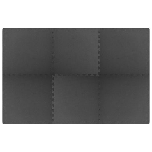 Bodenmatten 6 Stk. 2,16 m² EVA-Schaumstoff Schwarz