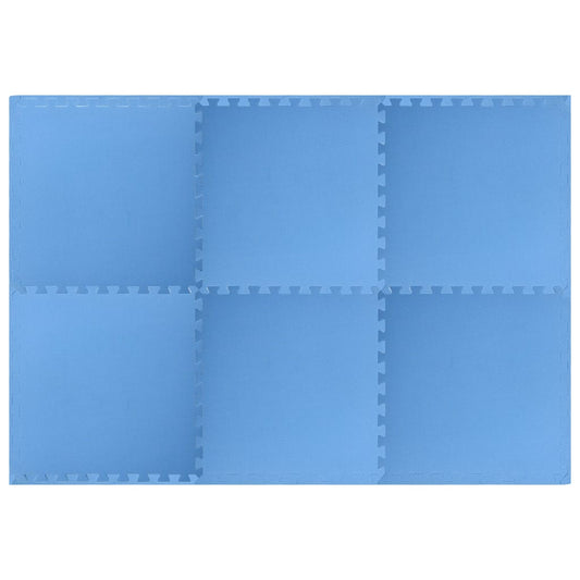 Bodenmatten 6 Stk. 2,16 m² EVA-Schaumstoff Blau