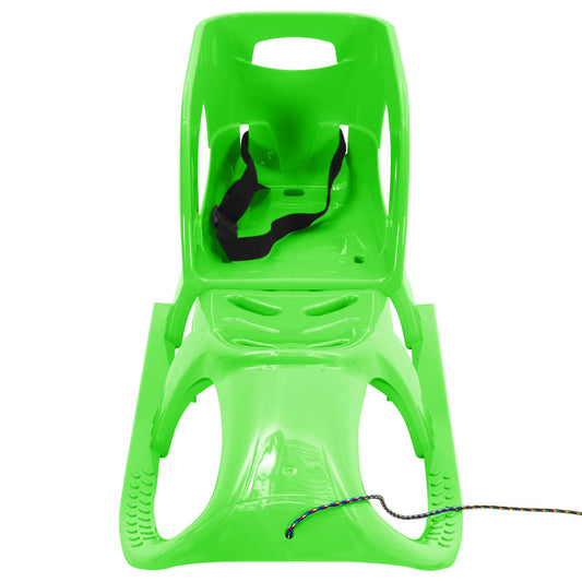 Schlitten mit Lehne Grün 102,5x40x23 cm Polypropylen
