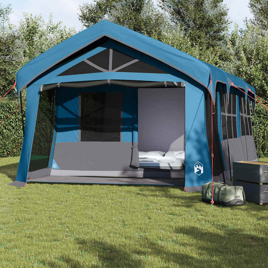 Familienzelt Blau und Grau 620 x 322 x 240 cm Polyester