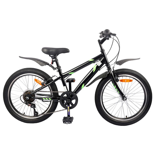 Kinderfahrrad 24 Zoll 6-Speed für 8-12 Jahre alt Schwarz