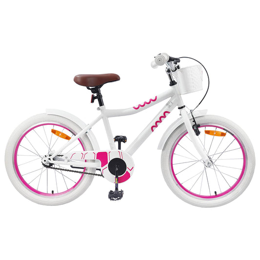 Kinderfahrrad 20 Zoll für 6-11 Jahre alt Weiß