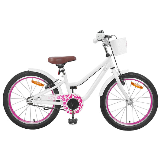 Kinderfahrrad 20 Zoll für 6-11 Jahre alt Weiß