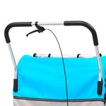 Load image into Gallery viewer, 2-in-1 Fahrradanhänger und Kinderwagen Blau und Grau
