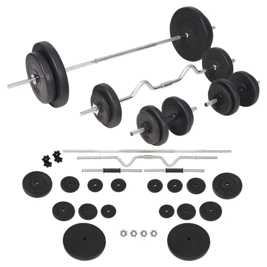 Langhantel- und Kurzhantelset 90 kg