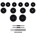 Lade das Bild in den Galerie-Viewer, Hantelbank mit Langhantel und Kurzhantel Set 30,5 kg
