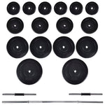 Load image into Gallery viewer, Hantelbank mit Ablage, Langhantel und Kurzhantel Set 60,5 kg
