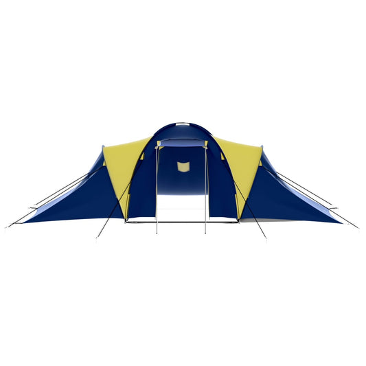 Camping-Zelt Stoff 9 Personen Blau und Gelb