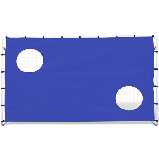Fußballtor mit Torwand 240x92x150 cm Stahl Hochwertig