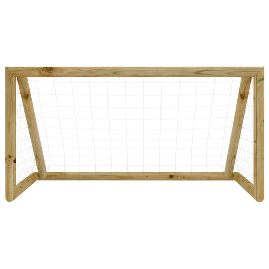 Fußballtor mit Netz 160x80x100 cm Kiefernholz Imprägniert