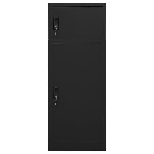 Sattelschrank Schwarz 53x53x140 cm Stahl