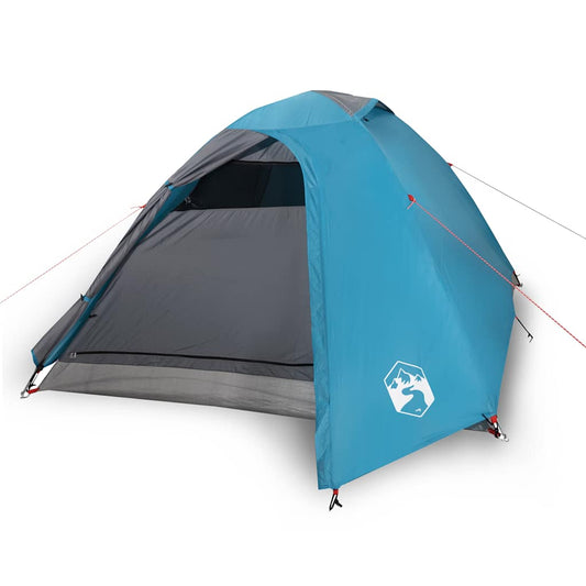 Kuppel-Campingzelt 3 Personen Blau Wasserdicht