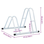 Load image into Gallery viewer, Fahrradständer für 2 Fahrräder Freistehend Verzinkter Stahl
