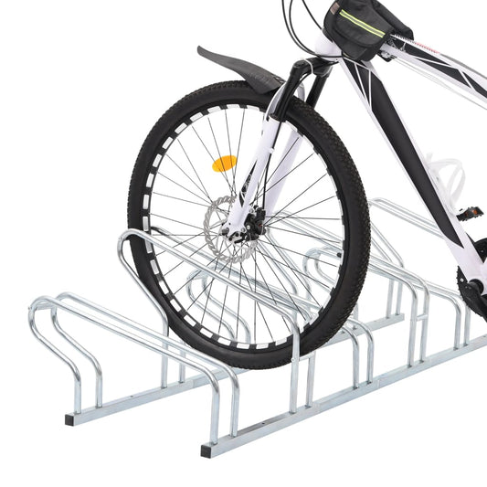 Fahrradständer für 6 Fahrräder Freistehend Verzinkter Stahl