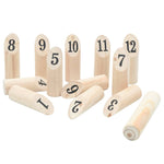 Load image into Gallery viewer, 13-tlg. Kubb-Spielset mit Tragetasche Massivholz Kiefer
