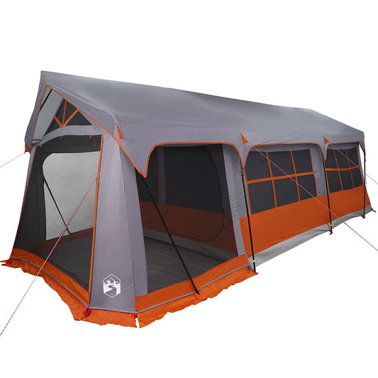 Familienzelt Grau und Orange 620 x 322 x 240 cm Polyester