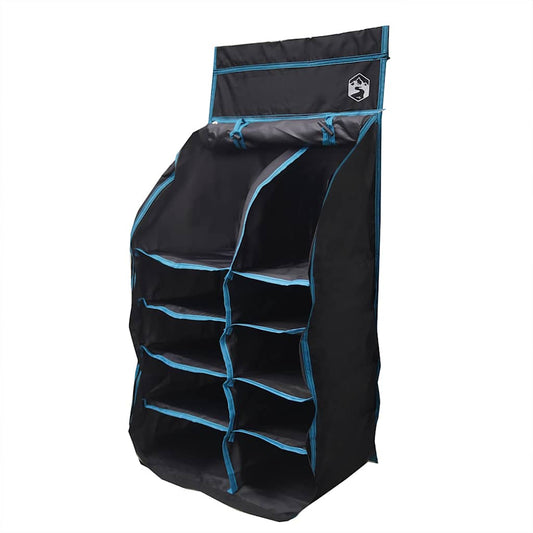 Hängender Zeltorganizer mit 10 Taschen mit Speicher Schwarz