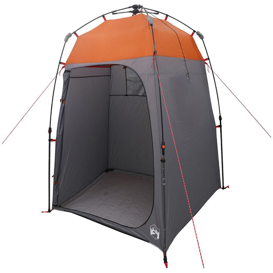 Duschzelt mit Speicher Grau und Orange 160 x 160 x 227 cm Stahl