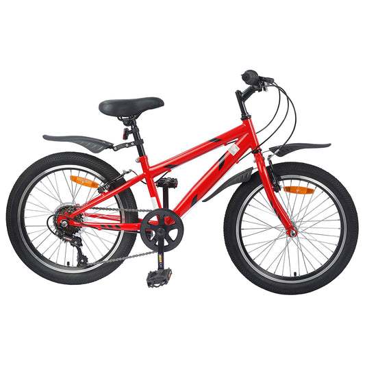 Kinderfahrrad 24 Zoll 6-Speed für 8-12 Jahre alt Rot