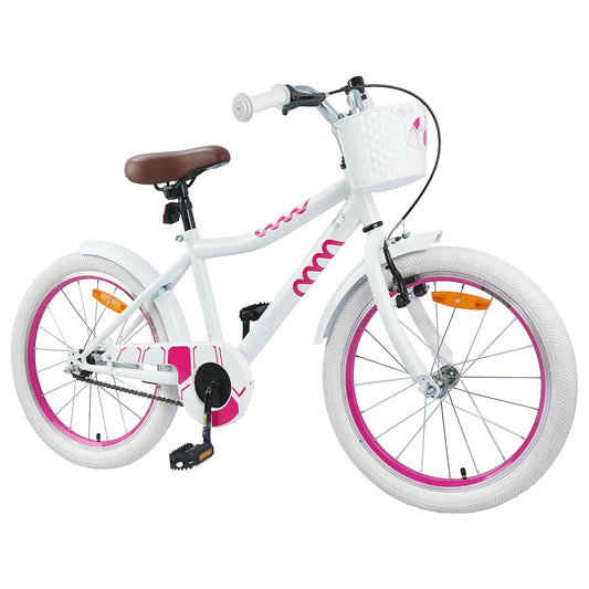 Kinderfahrrad 20 Zoll für 6-11 Jahre alt Weiß