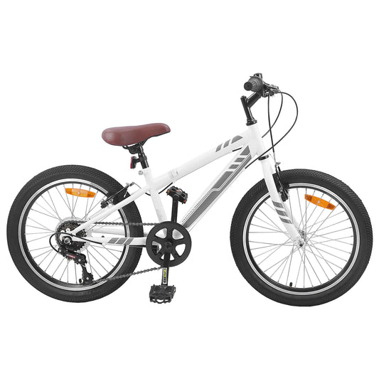 Mountainbike 24 Zoll 6-Speed für 8-12 Jahre alt Weiß
