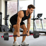 Load image into Gallery viewer, 2-in-1 Hantelset Schwarz und Rot 121 x 19,5 x 19,5 cm
