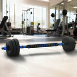 Load image into Gallery viewer, 2-in-1 Hantelset Schwarz und Blau 121 x 19,5 x 19,5 cm
