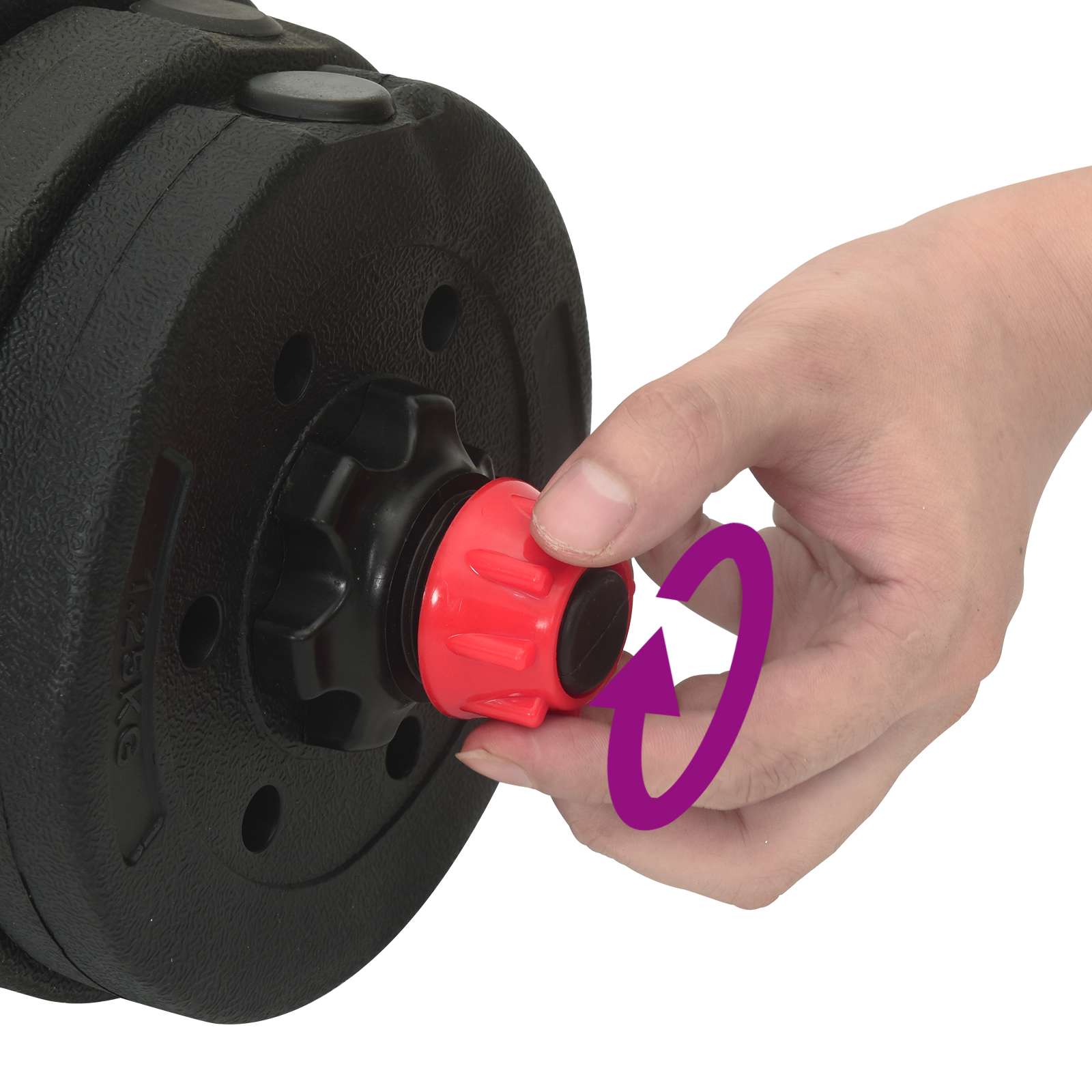 2-in-1 Hantelset Schwarz und Rot 121 x 19,5 x 19,5 cm