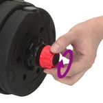 Load image into Gallery viewer, 2-in-1 Hantelset Schwarz und Rot 121 x 19,5 x 19,5 cm
