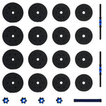 Load image into Gallery viewer, 2-in-1 Hantelset Schwarz und Blau 121 x 19,5 x 19,5 cm
